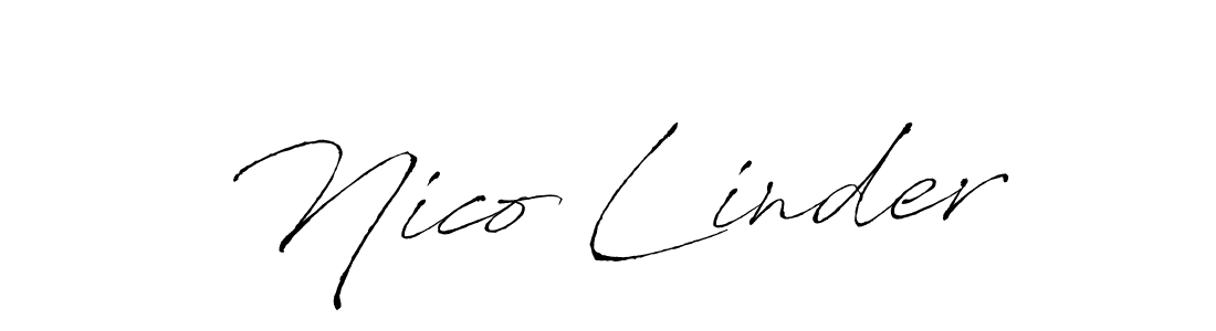 Make a beautiful signature design for name Nico Linder. With this signature (Antro_Vectra) style, you can create a handwritten signature for free. Nico Linder signature style 6 images and pictures png