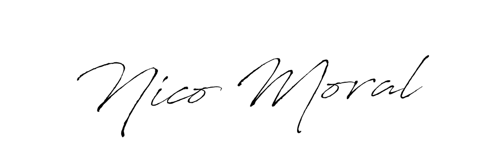 You can use this online signature creator to create a handwritten signature for the name Nico Moral. This is the best online autograph maker. Nico Moral signature style 6 images and pictures png