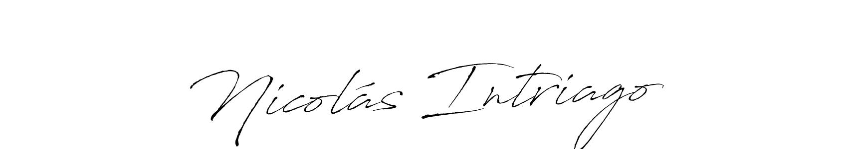 Also we have Nicolás Intriago name is the best signature style. Create professional handwritten signature collection using Antro_Vectra autograph style. Nicolás Intriago signature style 6 images and pictures png