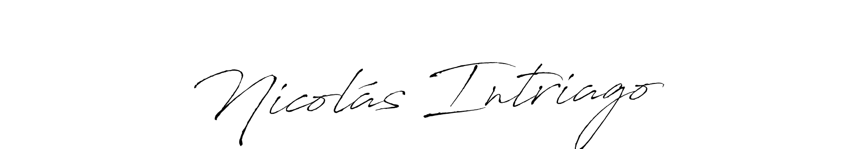 Antro_Vectra is a professional signature style that is perfect for those who want to add a touch of class to their signature. It is also a great choice for those who want to make their signature more unique. Get Nicolás Intriago name to fancy signature for free. Nicolás Intriago signature style 6 images and pictures png