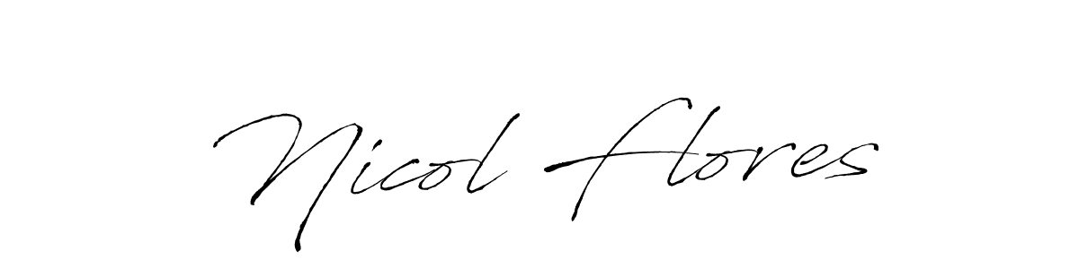 Create a beautiful signature design for name Nicol Flores. With this signature (Antro_Vectra) fonts, you can make a handwritten signature for free. Nicol Flores signature style 6 images and pictures png