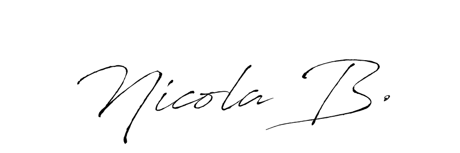 Use a signature maker to create a handwritten signature online. With this signature software, you can design (Antro_Vectra) your own signature for name Nicola B.. Nicola B. signature style 6 images and pictures png