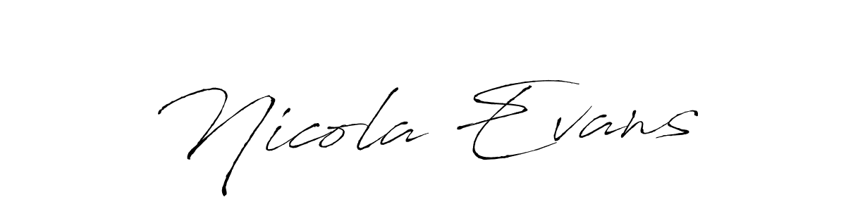 Create a beautiful signature design for name Nicola Evans. With this signature (Antro_Vectra) fonts, you can make a handwritten signature for free. Nicola Evans signature style 6 images and pictures png