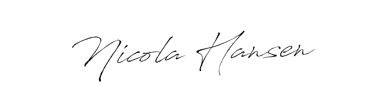 Create a beautiful signature design for name Nicola Hansen. With this signature (Antro_Vectra) fonts, you can make a handwritten signature for free. Nicola Hansen signature style 6 images and pictures png