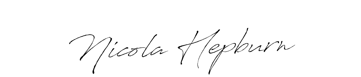 Use a signature maker to create a handwritten signature online. With this signature software, you can design (Antro_Vectra) your own signature for name Nicola Hepburn. Nicola Hepburn signature style 6 images and pictures png