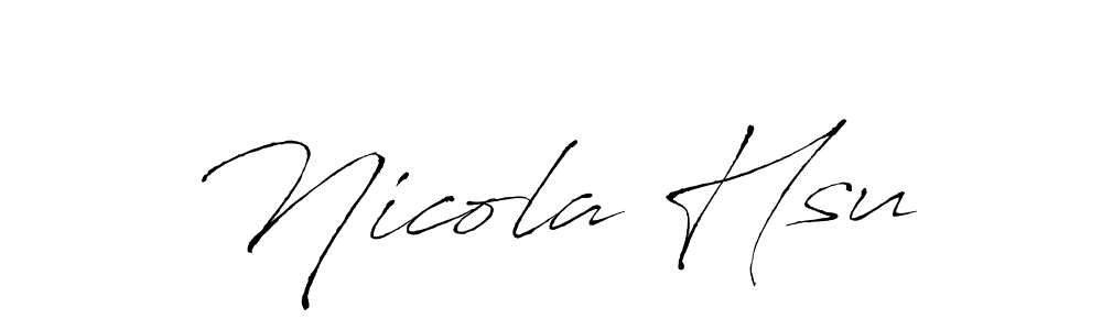 Use a signature maker to create a handwritten signature online. With this signature software, you can design (Antro_Vectra) your own signature for name Nicola Hsu. Nicola Hsu signature style 6 images and pictures png