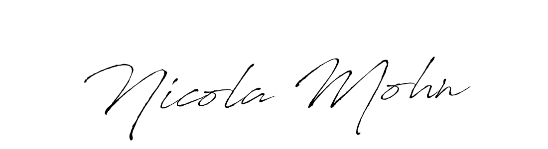 Use a signature maker to create a handwritten signature online. With this signature software, you can design (Antro_Vectra) your own signature for name Nicola Mohn. Nicola Mohn signature style 6 images and pictures png