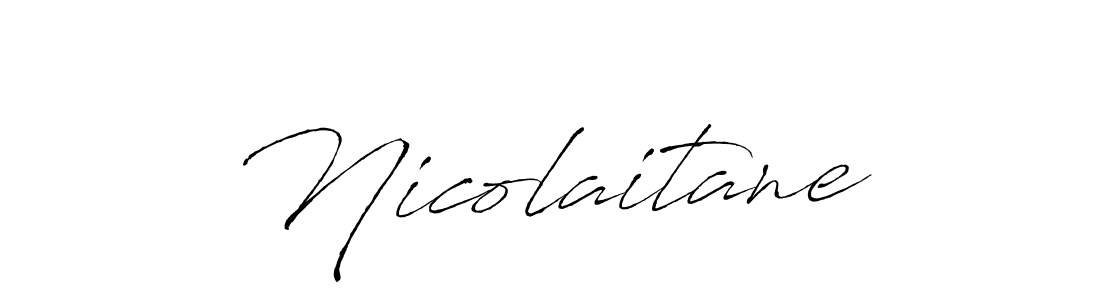 How to make Nicolaitane name signature. Use Antro_Vectra style for creating short signs online. This is the latest handwritten sign. Nicolaitane signature style 6 images and pictures png