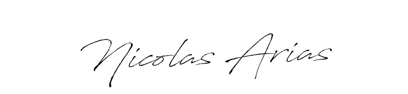 How to make Nicolas Arias name signature. Use Antro_Vectra style for creating short signs online. This is the latest handwritten sign. Nicolas Arias signature style 6 images and pictures png