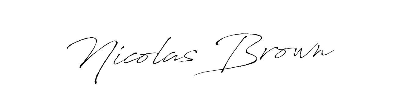 How to make Nicolas Brown name signature. Use Antro_Vectra style for creating short signs online. This is the latest handwritten sign. Nicolas Brown signature style 6 images and pictures png