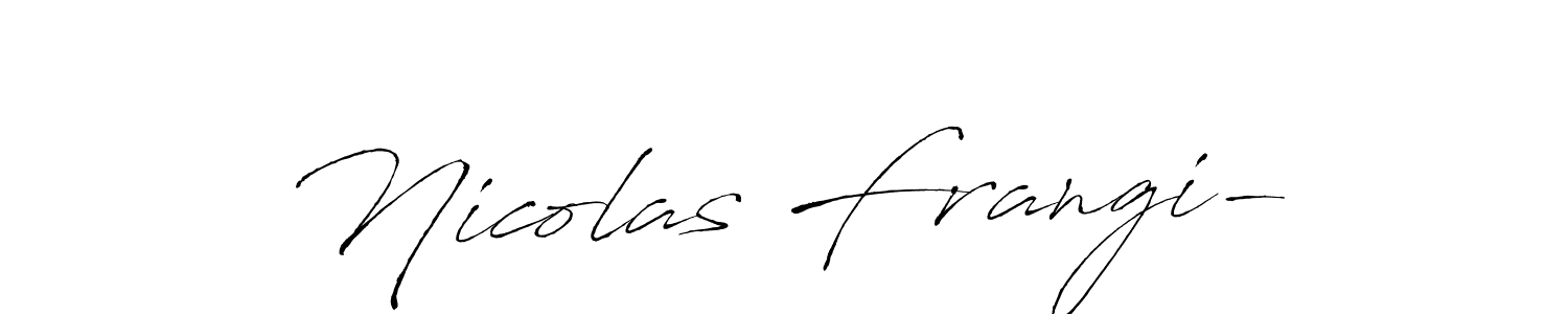 How to make Nicolas Frangi- name signature. Use Antro_Vectra style for creating short signs online. This is the latest handwritten sign. Nicolas Frangi- signature style 6 images and pictures png