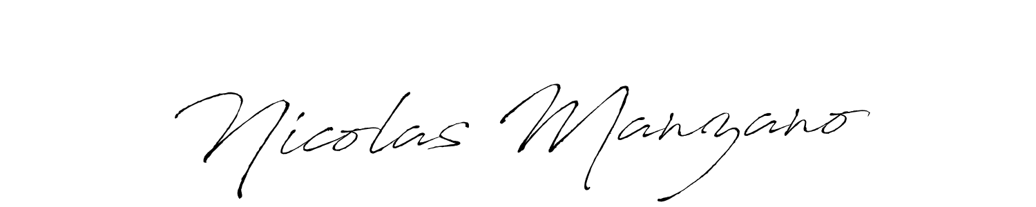 Nicolas Manzano stylish signature style. Best Handwritten Sign (Antro_Vectra) for my name. Handwritten Signature Collection Ideas for my name Nicolas Manzano. Nicolas Manzano signature style 6 images and pictures png