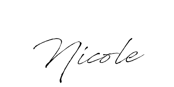 Design your own signature with our free online signature maker. With this signature software, you can create a handwritten (Antro_Vectra) signature for name Nicole. Nicole signature style 6 images and pictures png