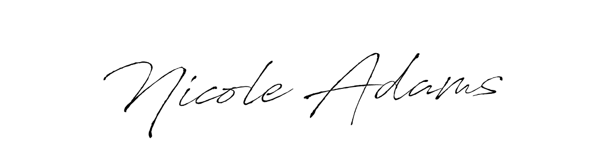 You should practise on your own different ways (Antro_Vectra) to write your name (Nicole Adams) in signature. don't let someone else do it for you. Nicole Adams signature style 6 images and pictures png