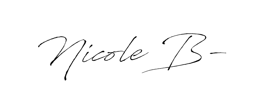 Use a signature maker to create a handwritten signature online. With this signature software, you can design (Antro_Vectra) your own signature for name Nicole B-. Nicole B- signature style 6 images and pictures png