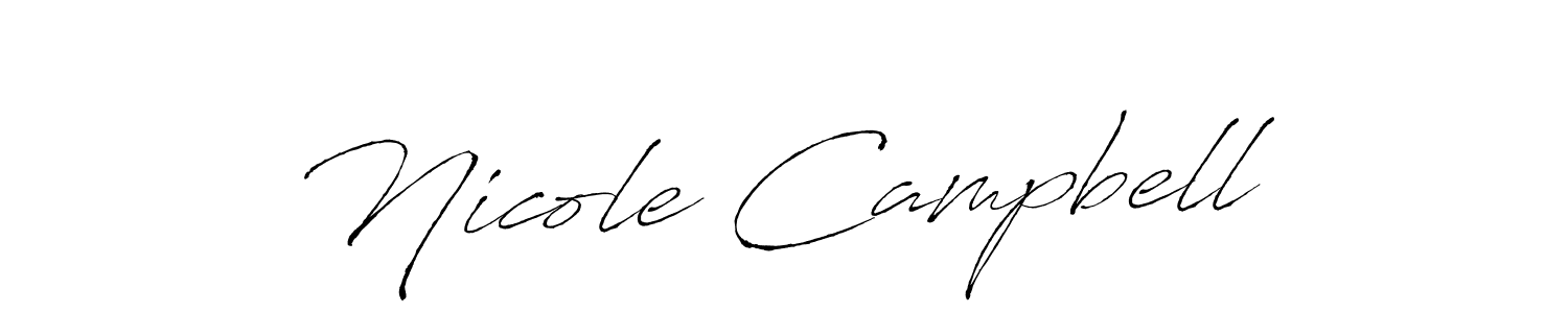 How to make Nicole Campbell name signature. Use Antro_Vectra style for creating short signs online. This is the latest handwritten sign. Nicole Campbell signature style 6 images and pictures png