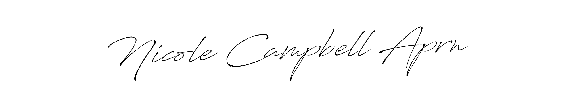 Make a beautiful signature design for name Nicole Campbell Aprn. With this signature (Antro_Vectra) style, you can create a handwritten signature for free. Nicole Campbell Aprn signature style 6 images and pictures png
