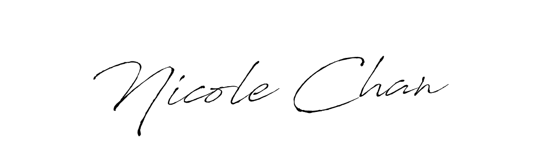 How to make Nicole Chan name signature. Use Antro_Vectra style for creating short signs online. This is the latest handwritten sign. Nicole Chan signature style 6 images and pictures png