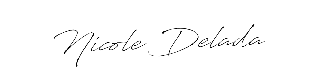 Nicole Delada stylish signature style. Best Handwritten Sign (Antro_Vectra) for my name. Handwritten Signature Collection Ideas for my name Nicole Delada. Nicole Delada signature style 6 images and pictures png