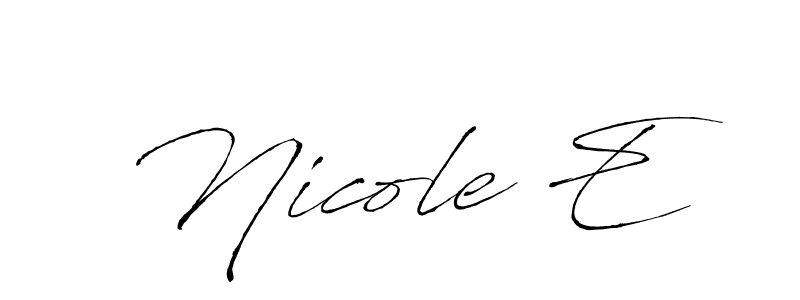 Design your own signature with our free online signature maker. With this signature software, you can create a handwritten (Antro_Vectra) signature for name Nicole E. Nicole E signature style 6 images and pictures png