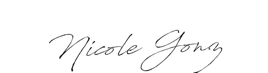 How to make Nicole Gonz signature? Antro_Vectra is a professional autograph style. Create handwritten signature for Nicole Gonz name. Nicole Gonz signature style 6 images and pictures png