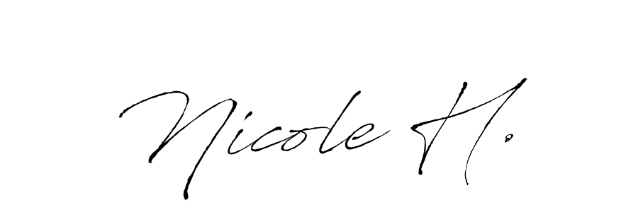 Similarly Antro_Vectra is the best handwritten signature design. Signature creator online .You can use it as an online autograph creator for name Nicole H.. Nicole H. signature style 6 images and pictures png