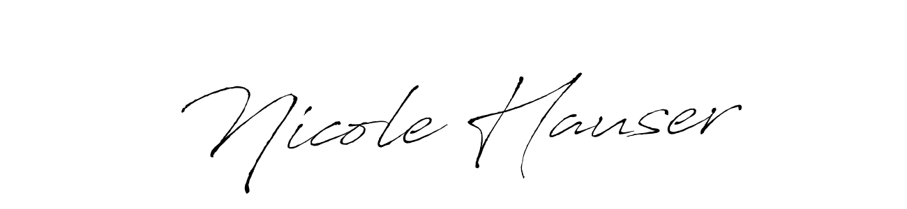 Nicole Hauser stylish signature style. Best Handwritten Sign (Antro_Vectra) for my name. Handwritten Signature Collection Ideas for my name Nicole Hauser. Nicole Hauser signature style 6 images and pictures png
