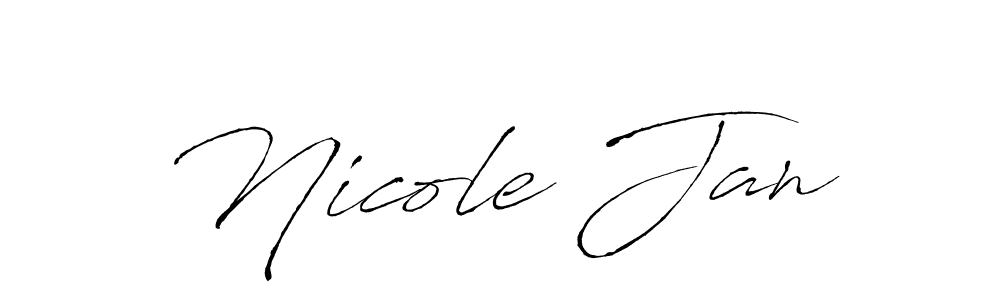 Also You can easily find your signature by using the search form. We will create Nicole Jan name handwritten signature images for you free of cost using Antro_Vectra sign style. Nicole Jan signature style 6 images and pictures png