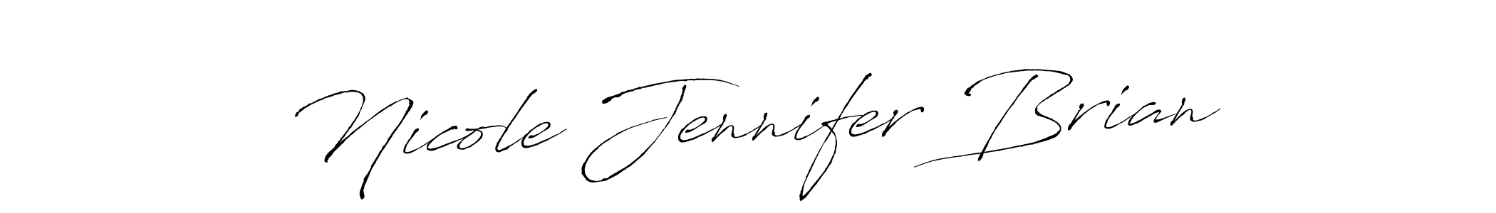 Also we have Nicole Jennifer Brian name is the best signature style. Create professional handwritten signature collection using Antro_Vectra autograph style. Nicole Jennifer Brian signature style 6 images and pictures png