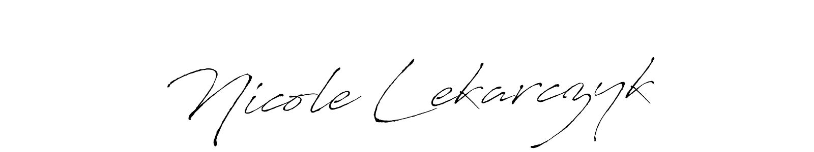How to make Nicole Lekarczyk signature? Antro_Vectra is a professional autograph style. Create handwritten signature for Nicole Lekarczyk name. Nicole Lekarczyk signature style 6 images and pictures png