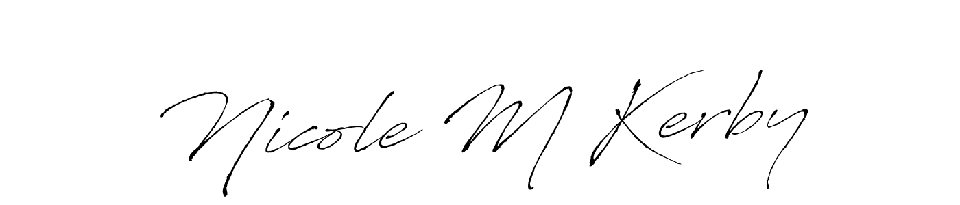 Make a beautiful signature design for name Nicole M Kerby. With this signature (Antro_Vectra) style, you can create a handwritten signature for free. Nicole M Kerby signature style 6 images and pictures png