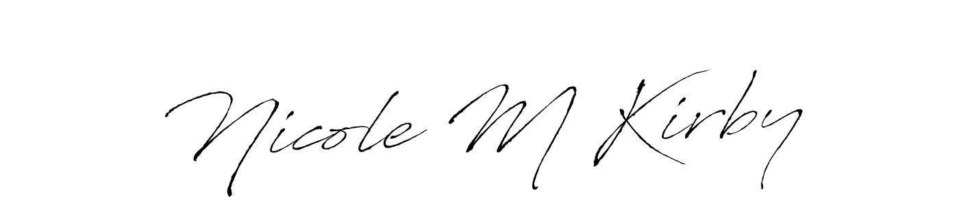 Make a beautiful signature design for name Nicole M Kirby. With this signature (Antro_Vectra) style, you can create a handwritten signature for free. Nicole M Kirby signature style 6 images and pictures png