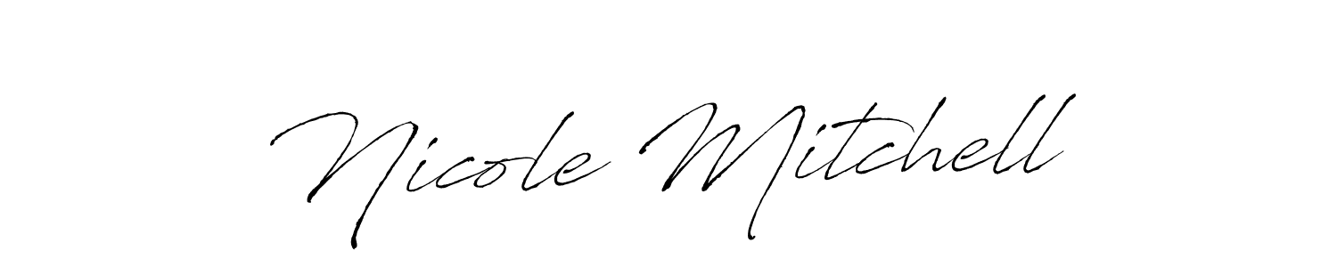 Make a beautiful signature design for name Nicole Mitchell. With this signature (Antro_Vectra) style, you can create a handwritten signature for free. Nicole Mitchell signature style 6 images and pictures png