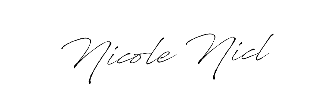 Nicole Nicl stylish signature style. Best Handwritten Sign (Antro_Vectra) for my name. Handwritten Signature Collection Ideas for my name Nicole Nicl. Nicole Nicl signature style 6 images and pictures png