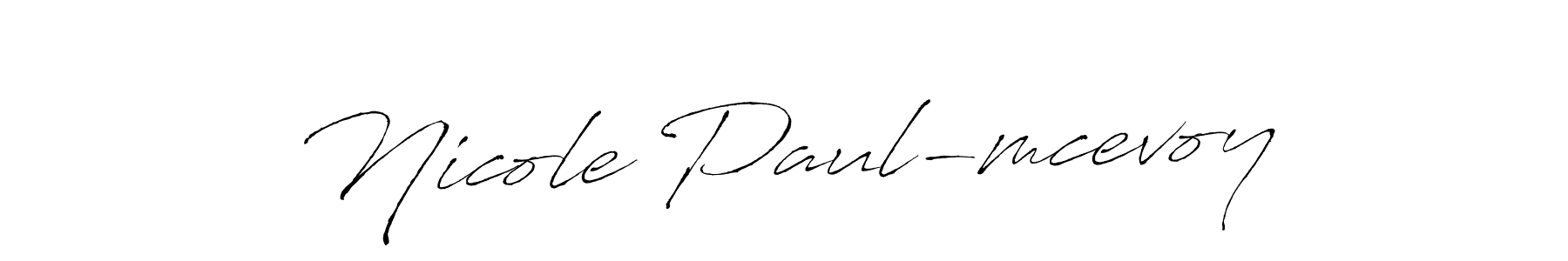 Nicole Paul-mcevoy stylish signature style. Best Handwritten Sign (Antro_Vectra) for my name. Handwritten Signature Collection Ideas for my name Nicole Paul-mcevoy. Nicole Paul-mcevoy signature style 6 images and pictures png