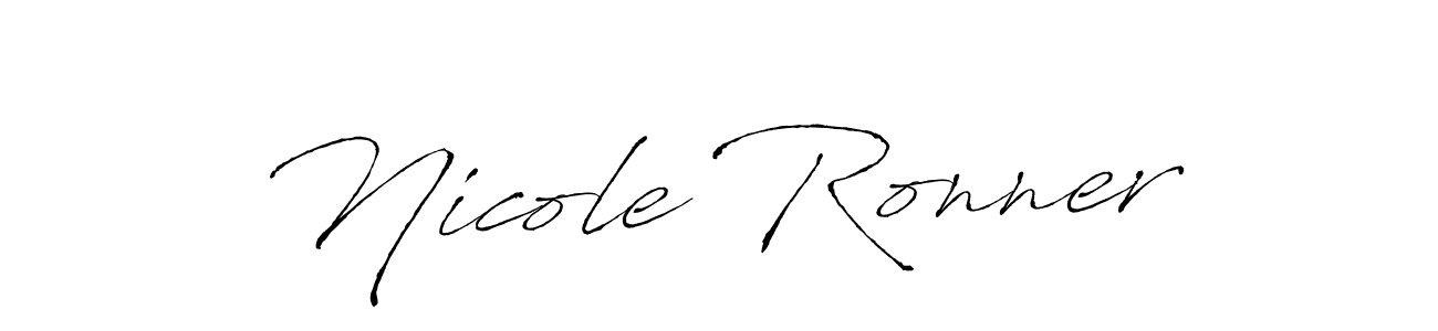 How to make Nicole Ronner name signature. Use Antro_Vectra style for creating short signs online. This is the latest handwritten sign. Nicole Ronner signature style 6 images and pictures png