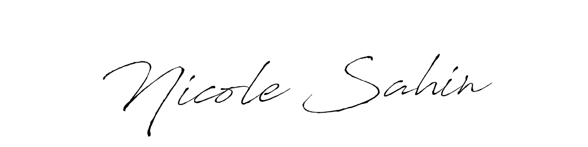 if you are searching for the best signature style for your name Nicole Sahin. so please give up your signature search. here we have designed multiple signature styles  using Antro_Vectra. Nicole Sahin signature style 6 images and pictures png