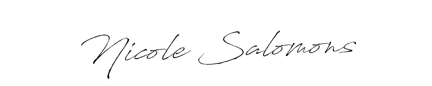 Design your own signature with our free online signature maker. With this signature software, you can create a handwritten (Antro_Vectra) signature for name Nicole Salomons. Nicole Salomons signature style 6 images and pictures png