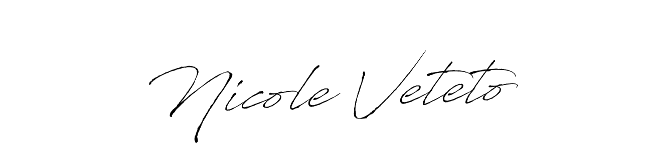 Nicole Veteto stylish signature style. Best Handwritten Sign (Antro_Vectra) for my name. Handwritten Signature Collection Ideas for my name Nicole Veteto. Nicole Veteto signature style 6 images and pictures png