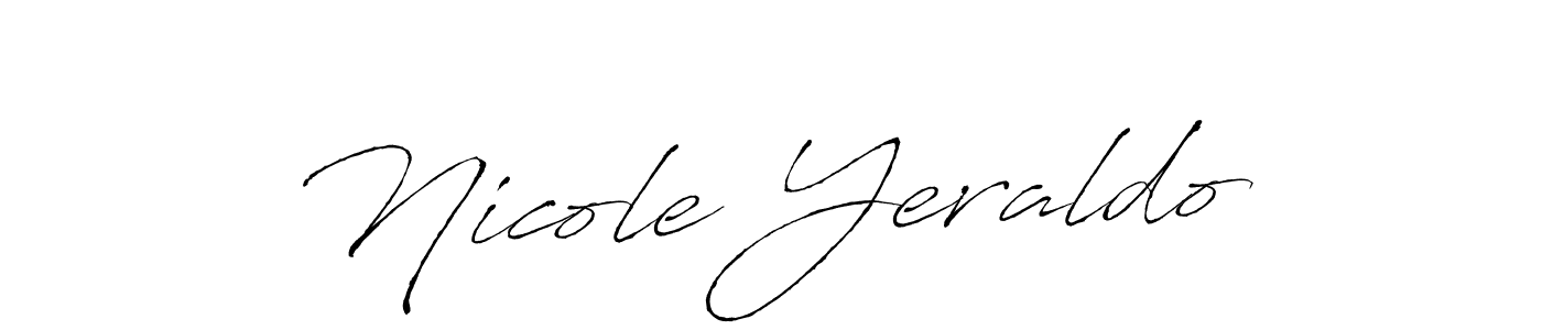 Design your own signature with our free online signature maker. With this signature software, you can create a handwritten (Antro_Vectra) signature for name Nicole Yeraldo. Nicole Yeraldo signature style 6 images and pictures png