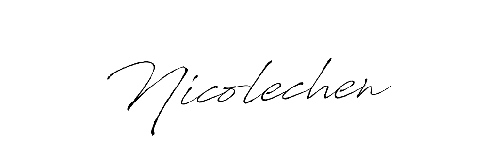 Also we have Nicolechen name is the best signature style. Create professional handwritten signature collection using Antro_Vectra autograph style. Nicolechen signature style 6 images and pictures png