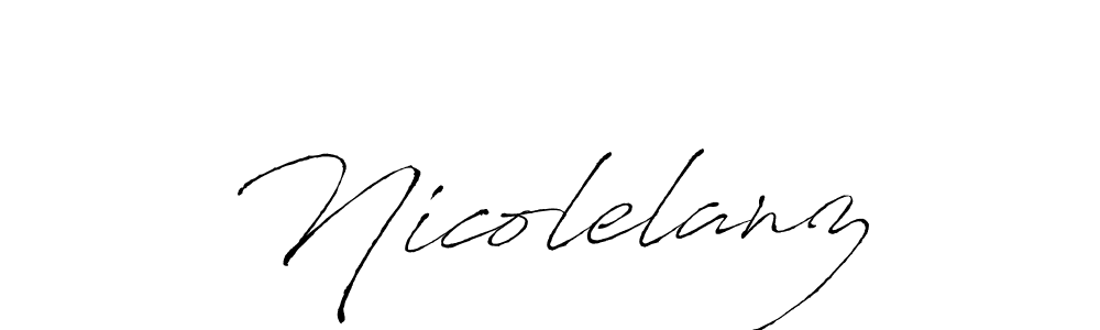 Similarly Antro_Vectra is the best handwritten signature design. Signature creator online .You can use it as an online autograph creator for name Nicolelanz. Nicolelanz signature style 6 images and pictures png