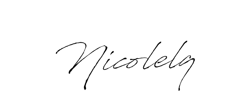 Design your own signature with our free online signature maker. With this signature software, you can create a handwritten (Antro_Vectra) signature for name Nicolelq. Nicolelq signature style 6 images and pictures png