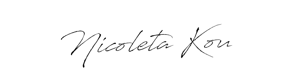 It looks lik you need a new signature style for name Nicoleta Kou. Design unique handwritten (Antro_Vectra) signature with our free signature maker in just a few clicks. Nicoleta Kou signature style 6 images and pictures png