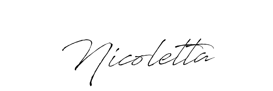 Antro_Vectra is a professional signature style that is perfect for those who want to add a touch of class to their signature. It is also a great choice for those who want to make their signature more unique. Get Nicoletta name to fancy signature for free. Nicoletta signature style 6 images and pictures png