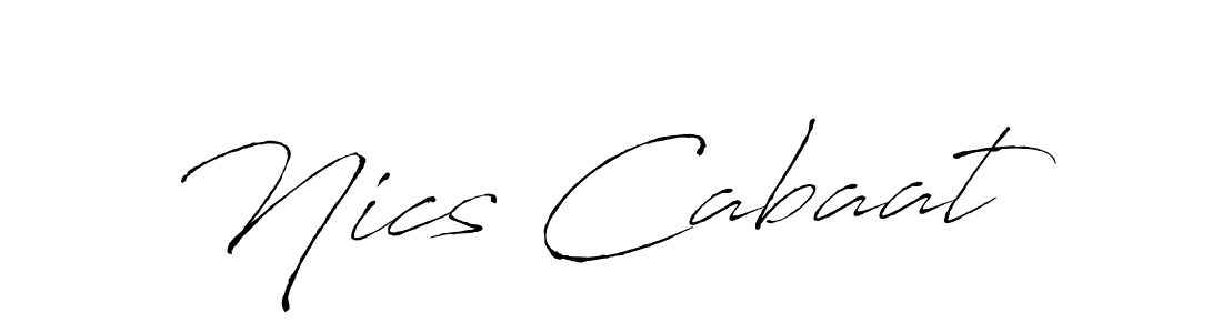 The best way (Antro_Vectra) to make a short signature is to pick only two or three words in your name. The name Nics Cabaat include a total of six letters. For converting this name. Nics Cabaat signature style 6 images and pictures png