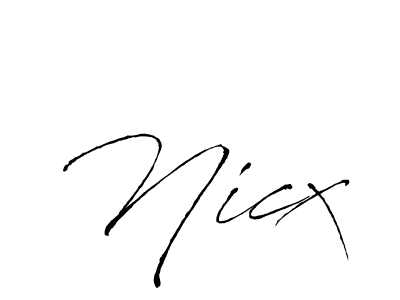 The best way (Antro_Vectra) to make a short signature is to pick only two or three words in your name. The name Nicx include a total of six letters. For converting this name. Nicx signature style 6 images and pictures png