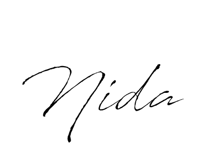 Antro_Vectra is a professional signature style that is perfect for those who want to add a touch of class to their signature. It is also a great choice for those who want to make their signature more unique. Get Nida name to fancy signature for free. Nida signature style 6 images and pictures png