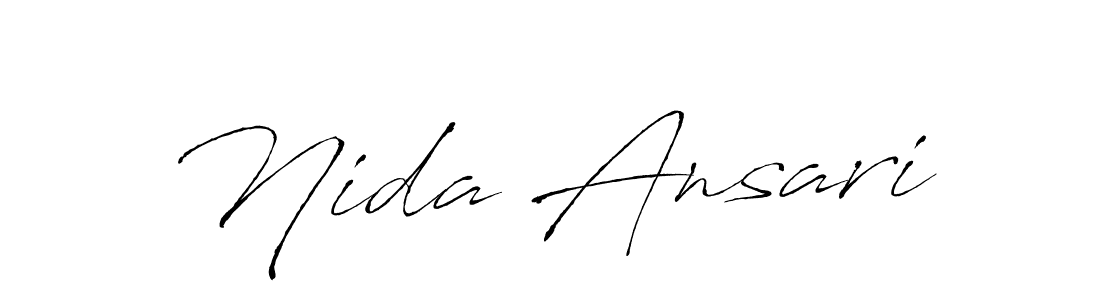 Nida Ansari stylish signature style. Best Handwritten Sign (Antro_Vectra) for my name. Handwritten Signature Collection Ideas for my name Nida Ansari. Nida Ansari signature style 6 images and pictures png