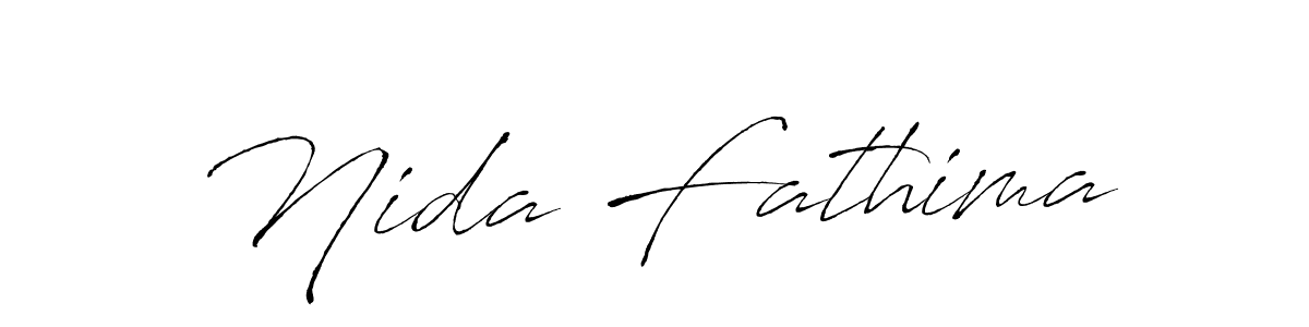 Design your own signature with our free online signature maker. With this signature software, you can create a handwritten (Antro_Vectra) signature for name Nida Fathima. Nida Fathima signature style 6 images and pictures png